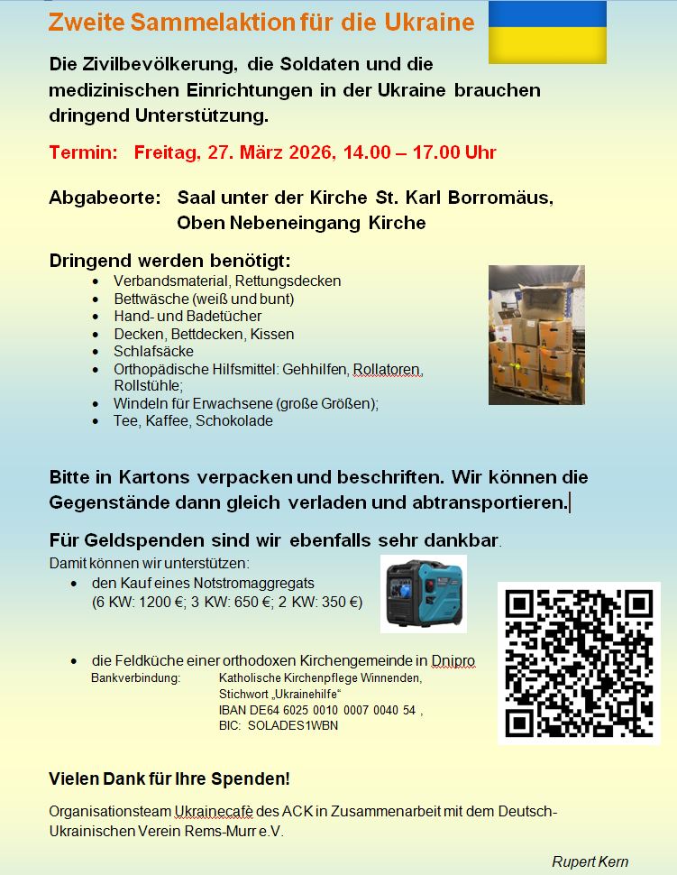 Ukraine Sammelaktion